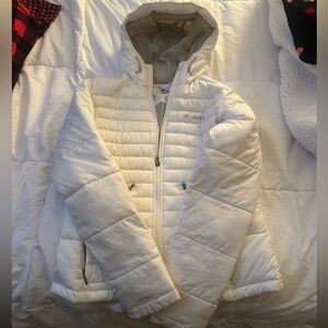 Columbia White Puffer Jacket